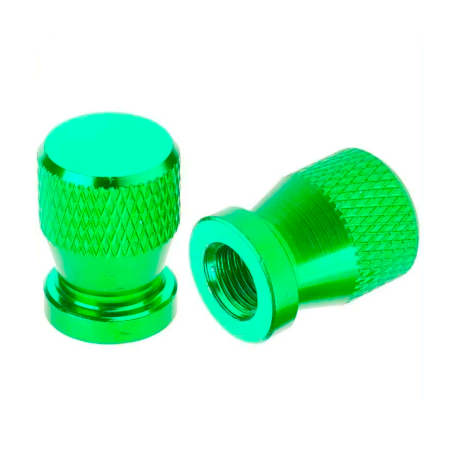 Nakrętki na wentyle samochodowe motocyklowe zielone